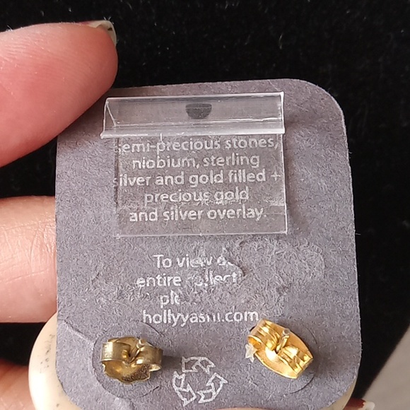 Holly Yashi Smooth Stone Earrings  NWT - Picture 2 of 3